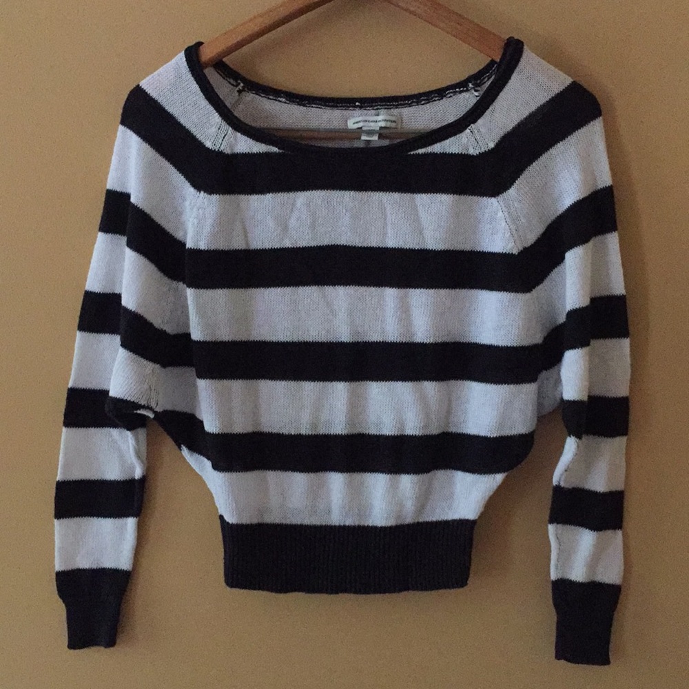 AE Striped Cropped Sweater